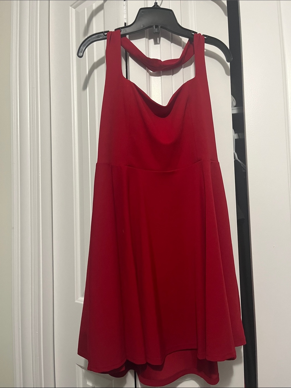 Fashion Nova Red Alena Halter Mini Dress - Sleek Silhouette